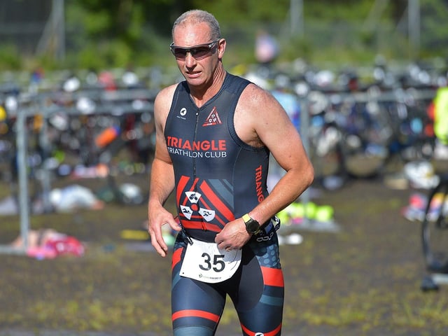 Shane Elder, Triangle Triathlon Club. Photo: George Sweeney