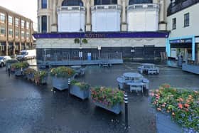 The parklet in The Diamond.