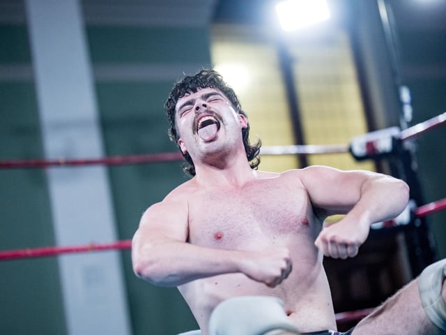 Flexing in the ring.