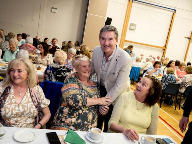 Daniel O'Donnell pictured meeting delighted guests at the Afternoon Tea. Picture: Stephen Latimer.