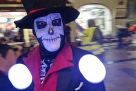 Revellers, performers and early contenders for the best Halloween costume converged on Derry’s city centre on Monday evening for the opening of the 2024 Halloween festivities.