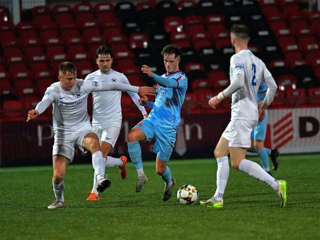 Institute’s Michael Harris was on target against Annagh on Tuesday night.