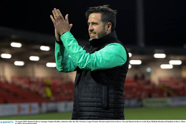 Shamrock Rovers manager Stephen Bradley led his club to three-in-a-row this season but do they have an advantage?