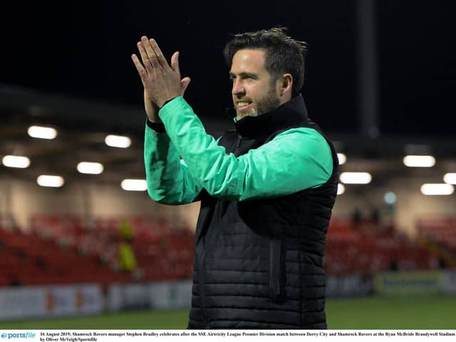 Shamrock Rovers manager Stephen Bradley led his club to three-in-a-row this season but do they have an advantage?