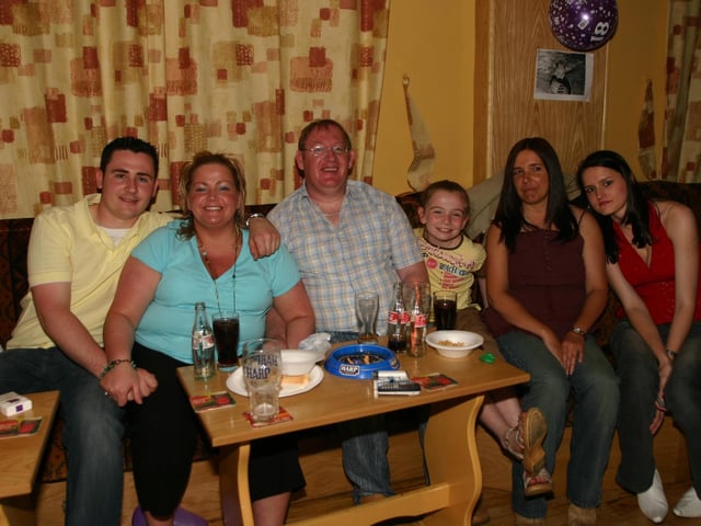 Enjoying the party left to right Cathal Jacqeuline Patsy Shauna Abgail and Donna 6527dd : A house party for Paul O'Kane's 18th birthday.
