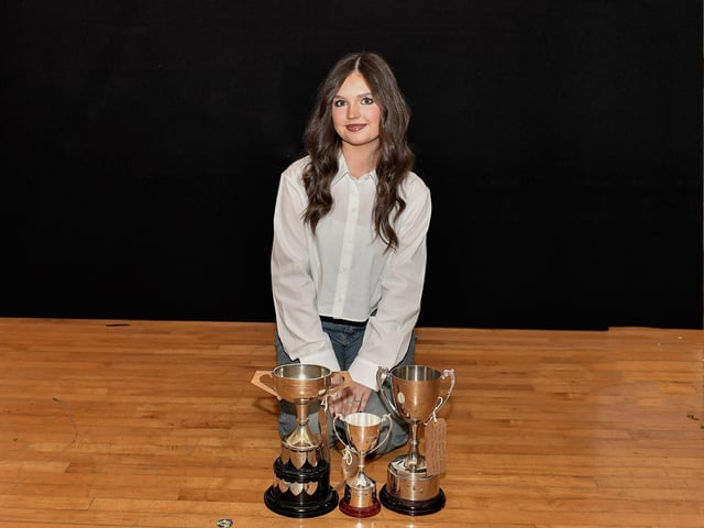 Sophia Hutchinson won the Mayor’s Trophy for Studied Prose, the Feis Cup for Favourite Poem and the George Hamill Cup for Original Poetry. She was placed second in Sacred Sola, Young People’s Verse and Senior Character Study. at Feis Dhoire Cholmcille. Photo: George Sweeney