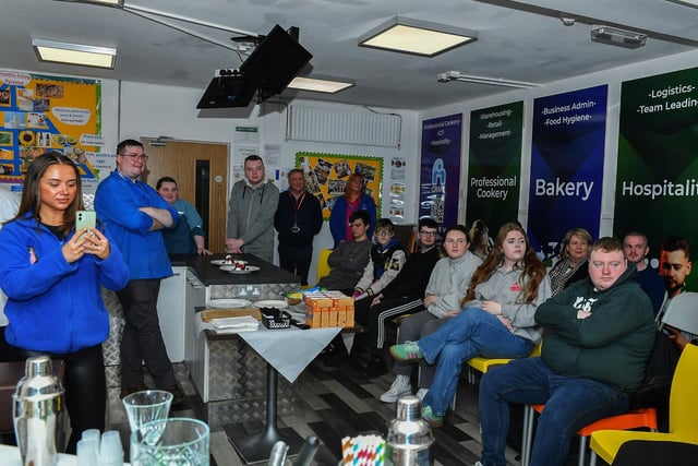 Staff and prospective apprentices pictured at Craft Training, Springtown Industrial Estate, during Northern Ireland Apprenticeship Week. Photo: George Sweeney