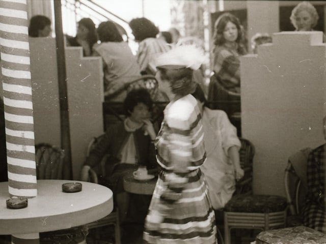 Models pictured wearing the latest fashions at Austins fashion show in Derry's Waterfoot Hotel back in the spring of 1985. Picture: Derry Journal Archive.
