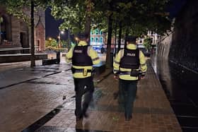 Police patrolling the city centre. (File picture)