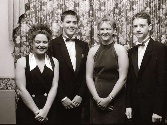 Pictured are students gathered for the Clondermot High School Formal back in the winter of 1995.