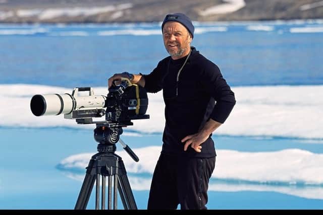 Doug Allan on location in Canadian Arctic.