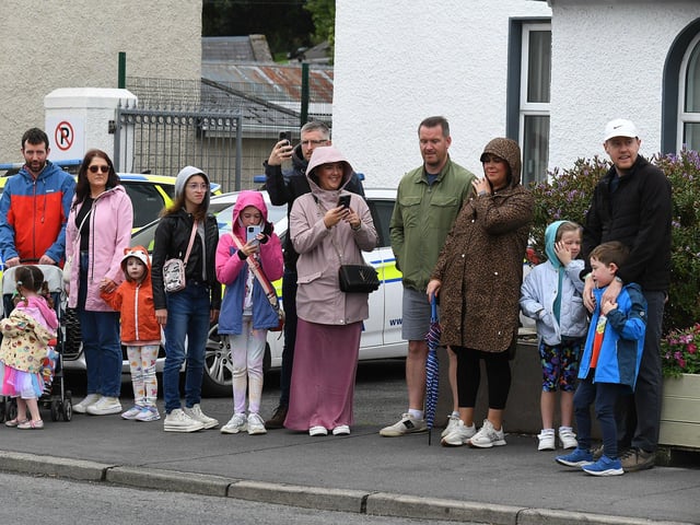 Spectators at the Clonmany Festival Parade on Sunday afternoon. Photo: George Sweeney