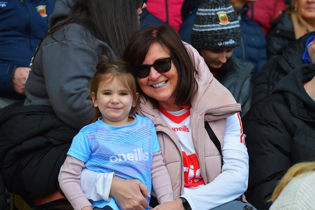 Fans in Celtic Park on Sunday afternoon for Derry's National football League game against Mayo. Photo: George Sweeney
