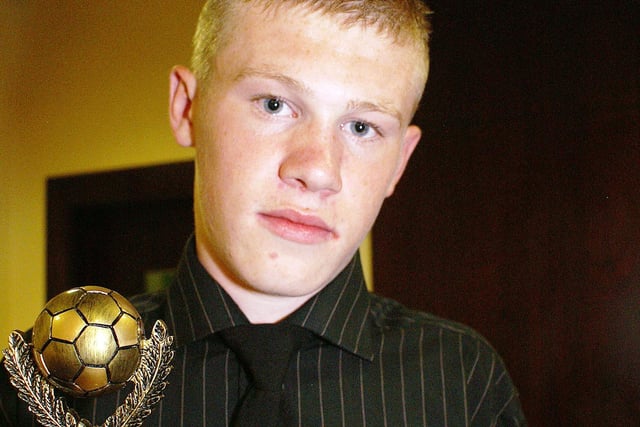 James McClean with footballing awards in 2007.