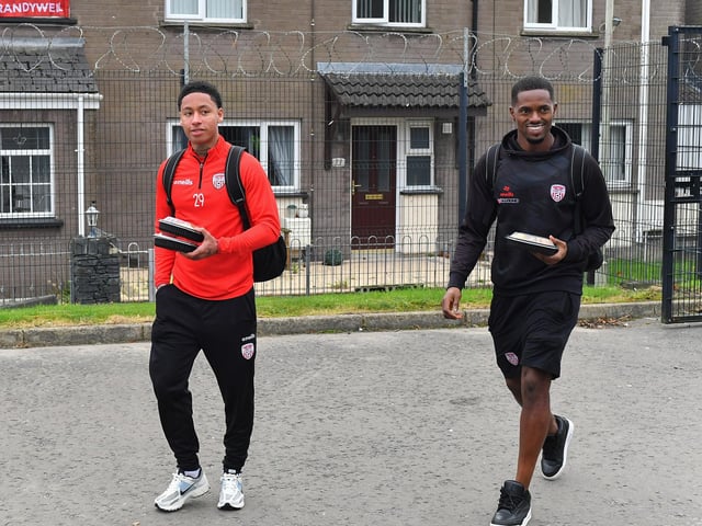 Sean Robertson and Sadou Diallo. Photograph: George Sweeney