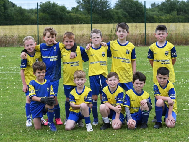 The Aileach FC under-8's team pictured at Broadbridge on Tuesday.