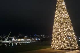 Christmas lights around Derry, bringing in the festive cheer.