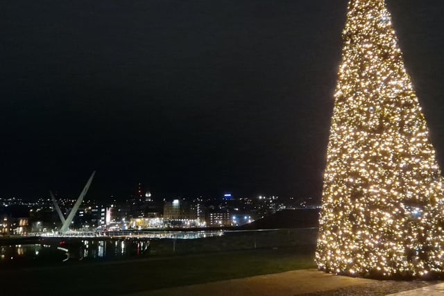 Christmas lights around Derry, bringing in the festive cheer.