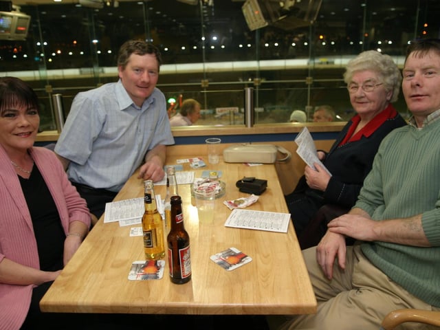 Derry and Donegal people enjoying a night at the Lifford Races in 2004.