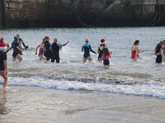 Malin Head Community Christmas Day Swim at Portmor Beach.