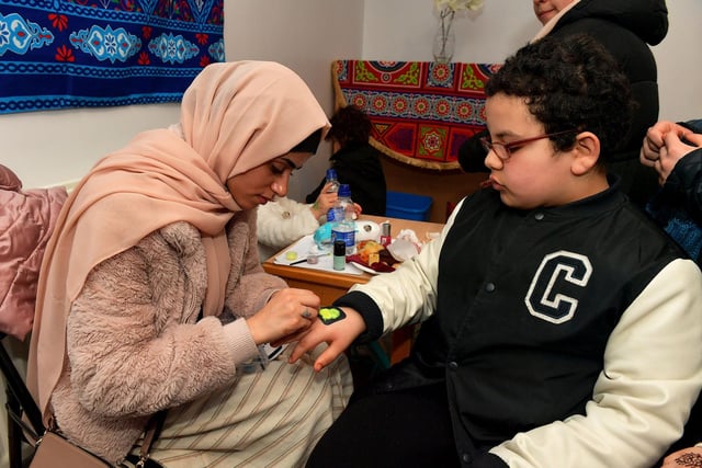 Arts and crafts at the North West Islamic Association’s Tea and Tour day in Pennyburn on Sunday afternoon last. Photo: George Sweeney. DER2311GS – 10