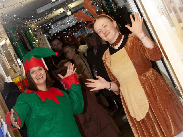 Smiley happy faces and a warm welcome to the Holy Child Primary School's Christmas Extravaganza on Thursday night last. (Photos: Jim McCafferty Photography)