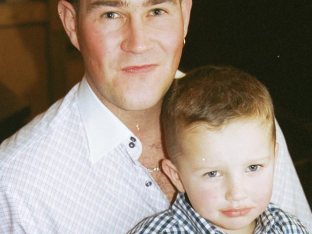 David and Louis Miller pictured at David's 30th birthday party in The Villager, Eglinton.