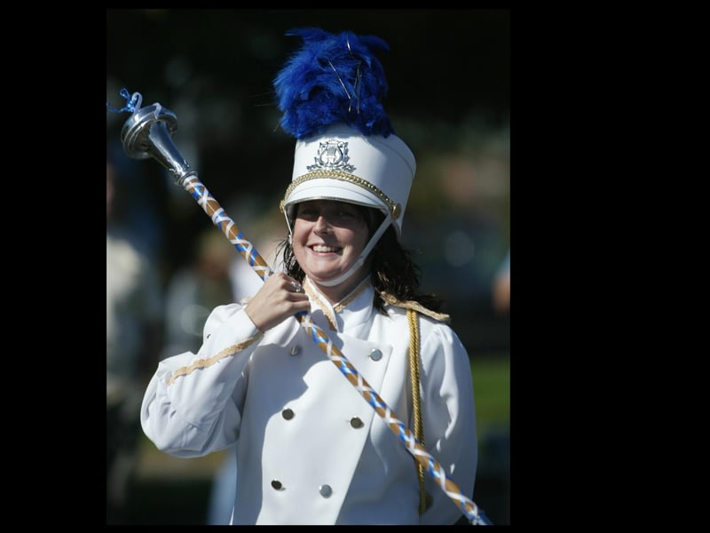 Buncrana Accordian Band major Lisa Murphy leads the parade. (2608JB51)