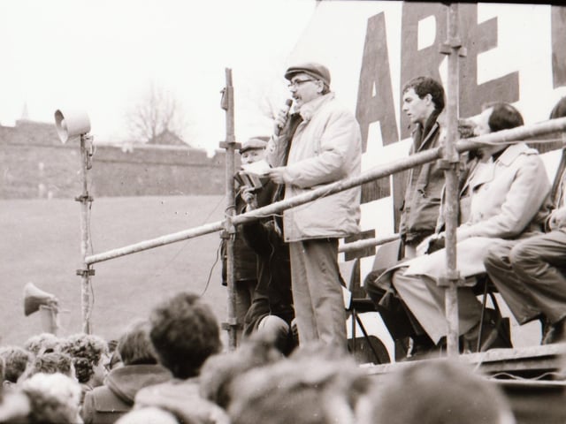 Bloody Sunday 14th anniversary commemorations in Derry in January 1986.