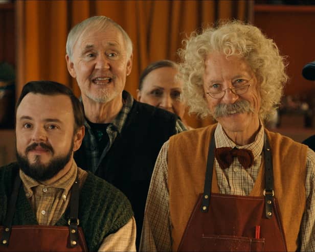 Some of the cast in the star-studded new film Merry Christmas Aubrey Flint.