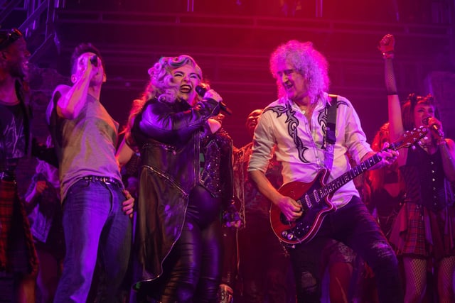 Brian May makes an appearance at the performance of We Will Rock You at the Kings Theatre, Southsea last night. Picture: Habibur Rahman