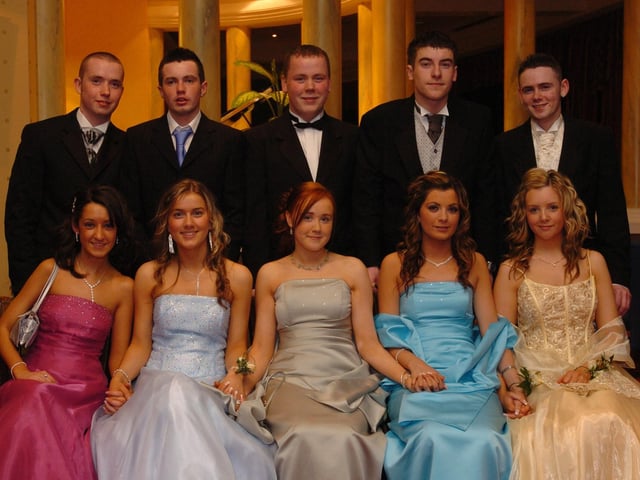 Seated, from left, Shauna Hegarty, Mairead McGahon, Lisa Marie McGuinness, Una Donnelly, and Eadaoin Craig. Standing, from left, Ronan O'Donnell, George Doherty, Charlie Carlin, David Campbell, and Gareth Doherty. (1502PG12) : .