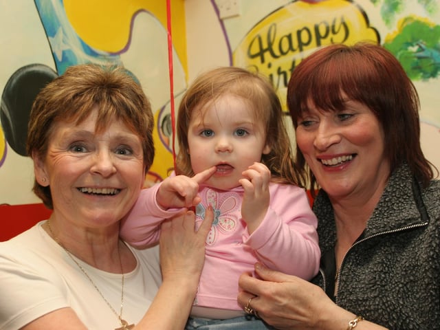 Ava Macrae with family celebrating her birthday back in 2005.