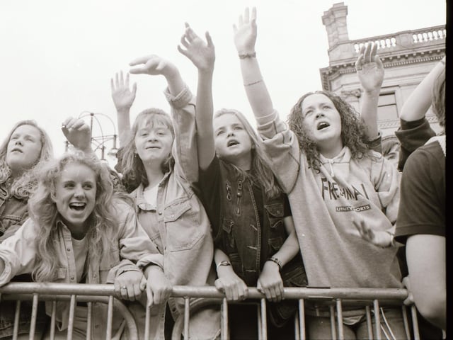 Fans enjoying the 1993 BBC Radio 1 roadshow.