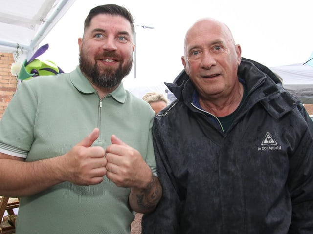 Darren and Con at “Rooted in Wellness” annual Big Lunch & Health Event at Farland Way (Photo - Deirdre Heaney, nwpresspics) : .