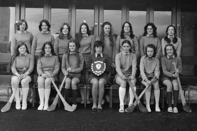 The Thornhill College camogie team which won the Derry county championship for the first time in 1972 by defeating Lavey 8-1 to 1-0 in the final at Balleerin.