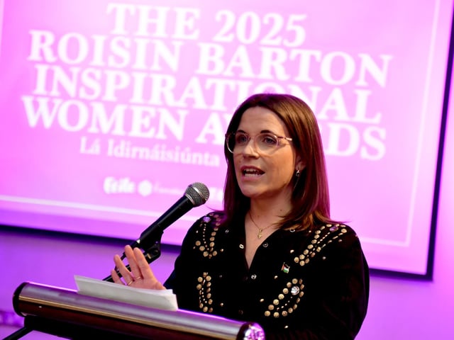 Catherine Pollock who chaired proceedings at the Roisin Barton Awards.