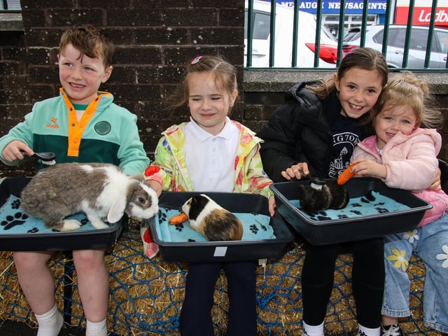 Children with pets at the Family Fun Day held in Longtower School playground. (Photo - Deirdre Heaney, nwpresspics)
