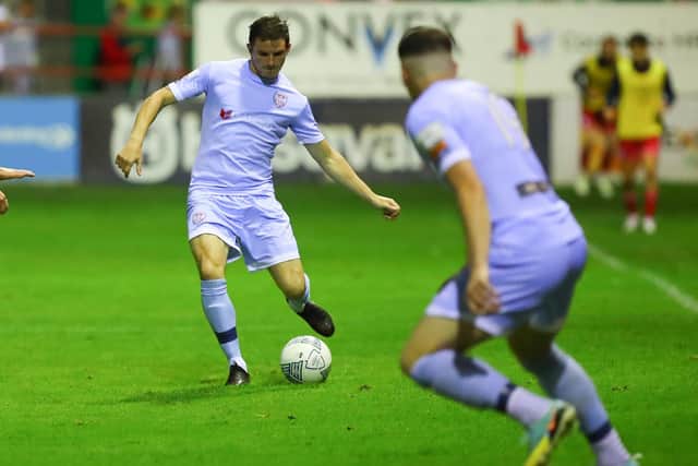 Derry City's Ciaran Coll in action at Shelbourne last season.