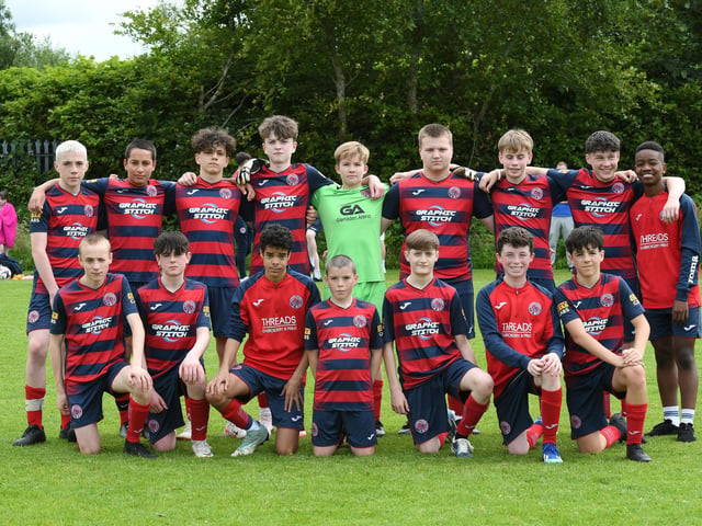 The Clooney FC team which faced Cliftonville under-14's at Clooney Park West. (Photo: Keith Moore)