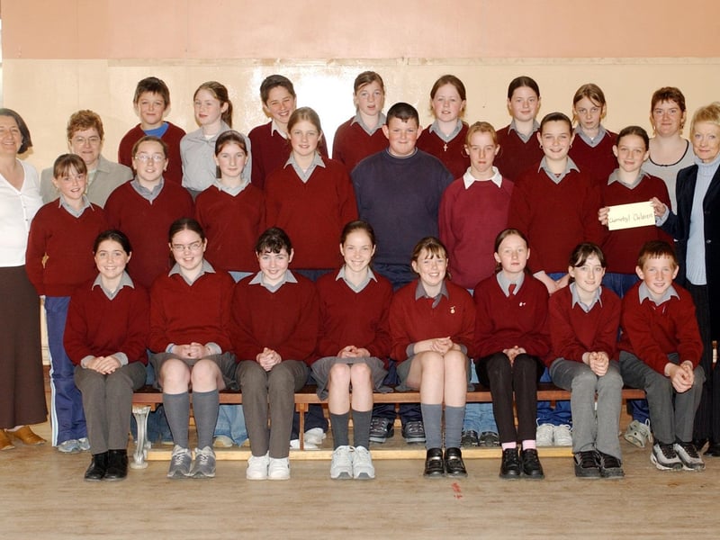 Local schoolchildren who fundraised for the children of Chernobyl.