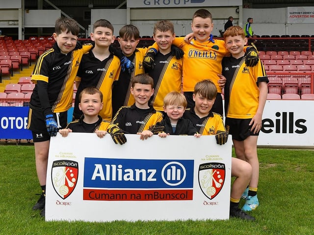 Derry Primary Schools Boys Finals at Celtic Park: Glendermott Primary School. Photo: George Sweeney