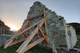 Stabilisation works at Malin Well Old Church, Ballygorman, Inishowen, which received funding last year.