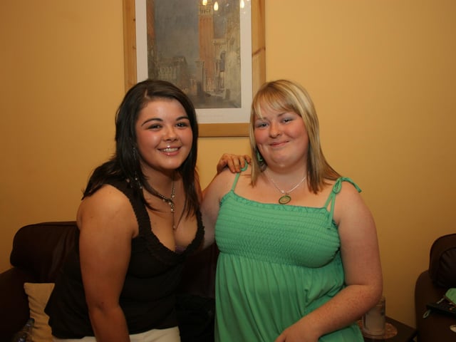 Lisa and Caoimhe getting together to celebrate.