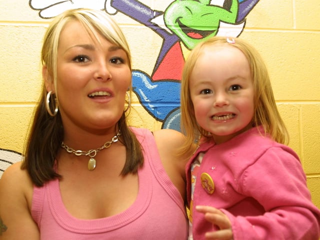 Celebrating Meghan McFadden's 3rd birthday party at the Fun Factory in 2003.