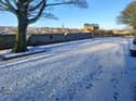A heavy dusting of snow on the Derry Walls in January.