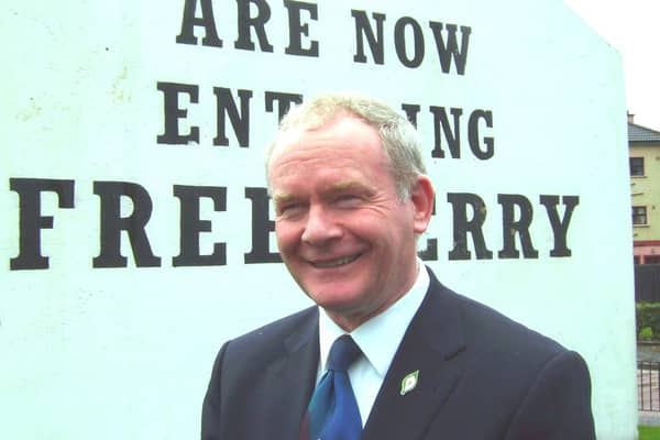 Martin McGuinness at Free Derry Corner. (1004MMmcguinness)