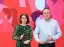 David McCay from North West Regional College is pictured with Joanne Manship from Oldham College, joint winner of the Skills Competition Diversity Champion Award.