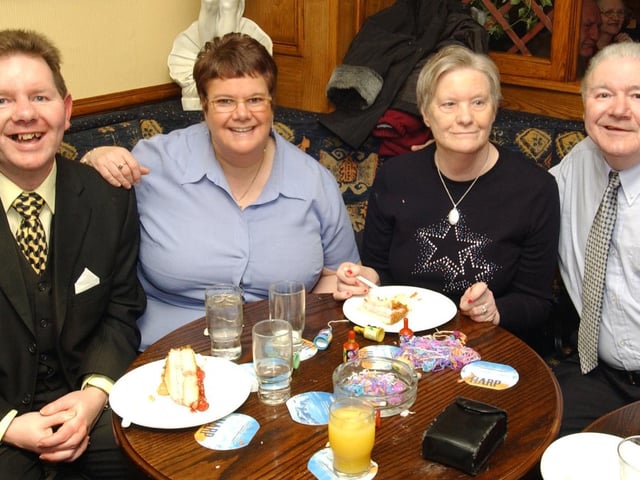 Some friends and family who celebrated Thelma and Edmund Harkin 50th wedding anniversary In Argyle. Included are, George Harkin, their son, Angelia Russell, Mary McCloskey and  Leslie Irwin 