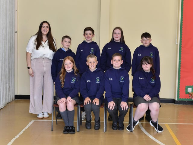 Mrs Simpson’s P7 pupils at Ashlea Primary School.